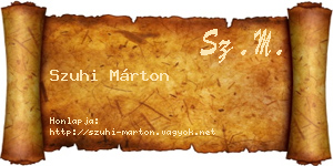 Szuhi Márton névjegykártya